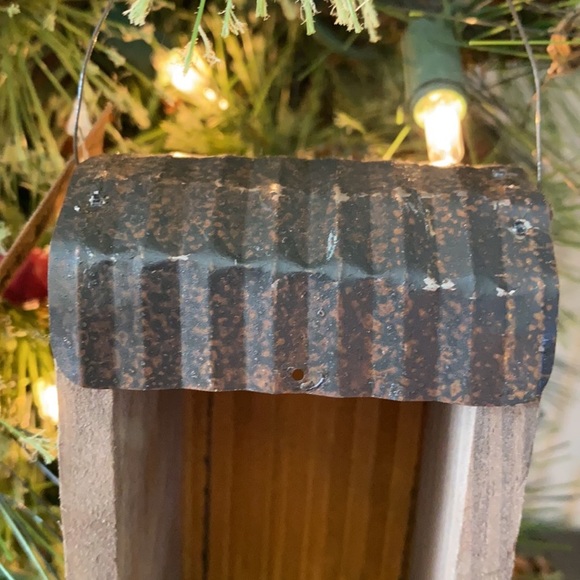New The Hearthside Collection Inc 6 in. Rustic Tin Roof Wood Barn Tree Ornament - Picture 5 of 15